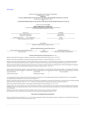 Thumbnail Erie Indemnity 10-K Annual Report 2020