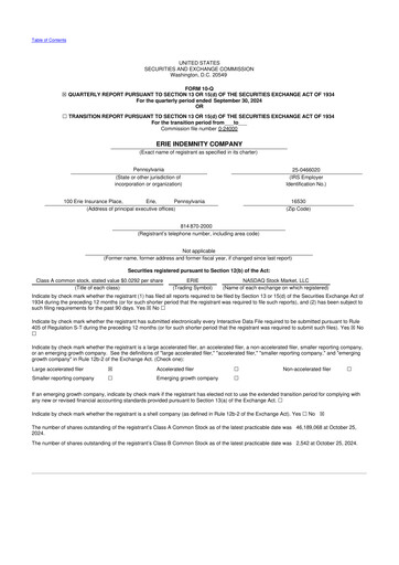 Thumbnail Erie Indemnity 10-Q Quarterly Report FY2024 