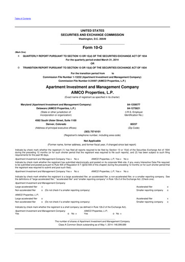 Thumbnail Aimco 10-Q Quarterly Report FY 