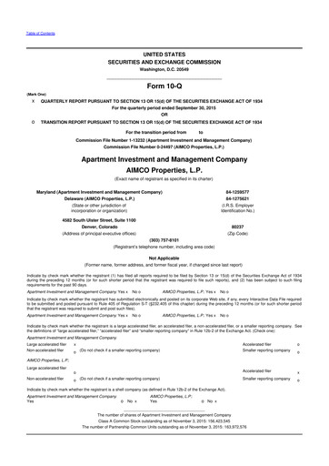 Thumbnail Aimco 10-Q Quarterly Report FY 