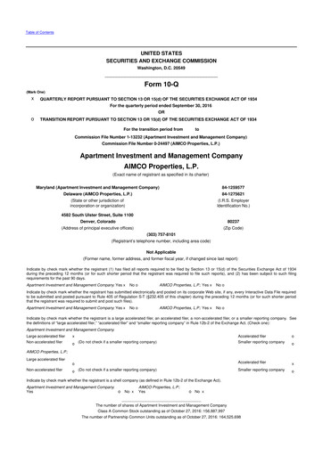 Thumbnail Aimco 10-Q Quarterly Report FY 