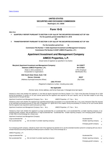 Thumbnail Aimco 10-Q Quarterly Report FY 