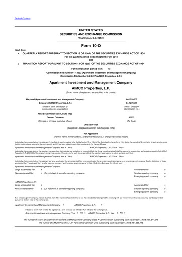 Thumbnail Aimco 10-Q Quarterly Report FY 