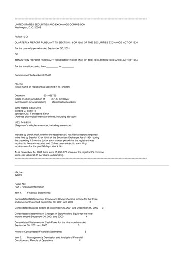 Thumbnail NN, Inc.
 10-Q Quarterly Report FY 