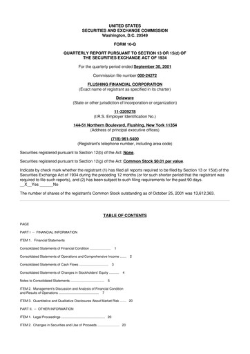 Thumbnail Flushing Financial Corp 10-Q Quarterly Report FY 