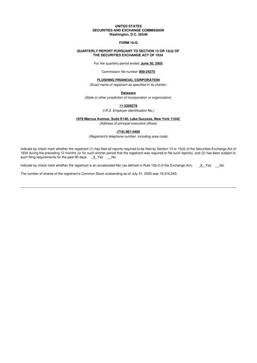 Thumbnail Flushing Financial Corp 10-Q Quarterly Report FY 