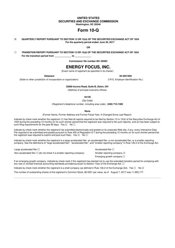 Thumbnail Energy Focus 10-Q Quarterly Report FY2017 