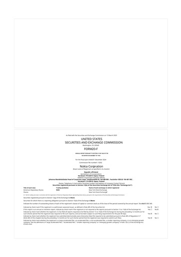 Miniature Nokia 20-F Rapport annuel 2024