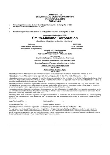 Thumbnail Smith-Midland Corporation 10-K Annual Report 2011