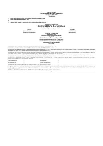 Thumbnail Smith-Midland Corporation 10-K Annual Report 2013