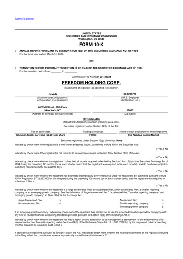 Thumbnail Freedom Holding 10-K Annual Report 2026