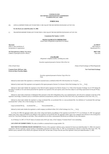 Thumbnail Veris Residential 10-K Annual Report 