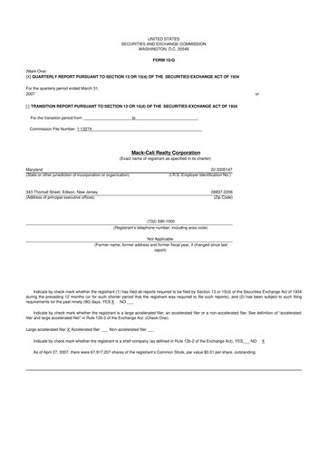 Thumbnail Veris Residential 10-Q Quarterly Report FY 