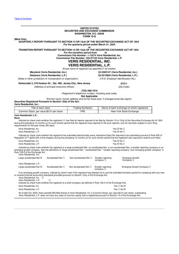 Thumbnail Veris Residential 10-Q Quarterly Report FY2024 