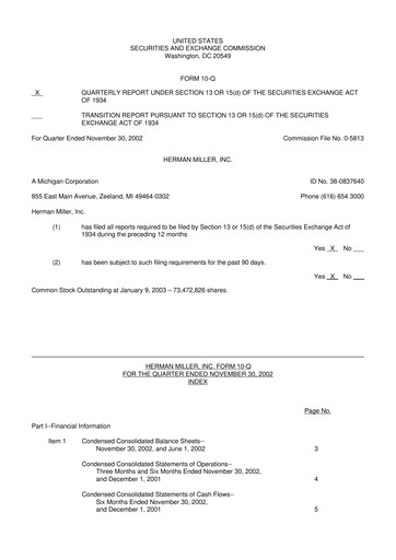 Thumbnail MillerKnoll 10-Q Quarterly Report FY 