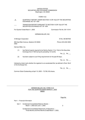 Thumbnail MillerKnoll 10-Q Quarterly Report FY 