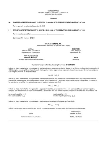 Thumbnail The Shyft Group 10-Q Quarterly Report FY 