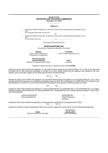 Thumbnail The Shyft Group 10-Q Quarterly Report FY 