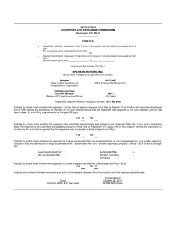 Thumbnail The Shyft Group 10-Q Quarterly Report FY 