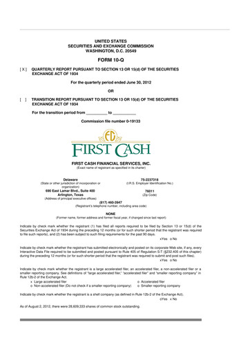Thumbnail FirstCash 10-Q Quarterly Report FY2012 