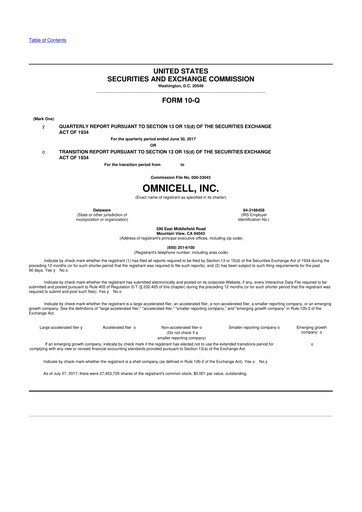 Thumbnail Omnicell
 10-Q Quarterly Report FY2017 