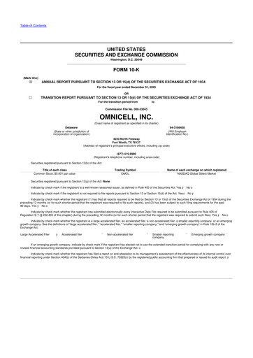 Thumbnail Omnicell
 10-K Annual Report 2025