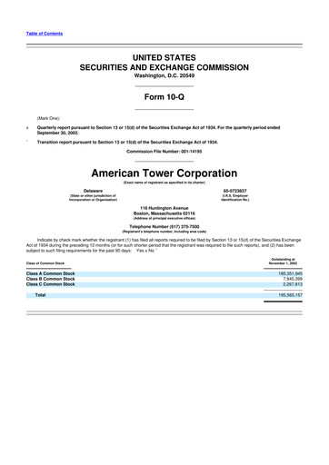 Thumbnail American Tower 10-Q Quarterly Report FY 