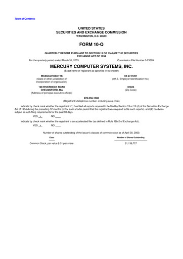 Thumbnail Mercury Systems 10-Q Quarterly Report FY 