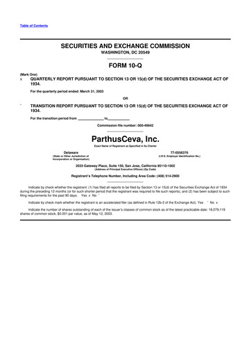 Thumbnail CEVA
 10-Q Quarterly Report FY 