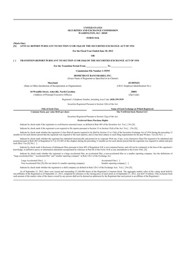 Miniature HomeTrust Bancshares
 10-K Rapport annuel 2012