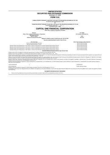 Thumbnail Capital One 10-K Annual Report 