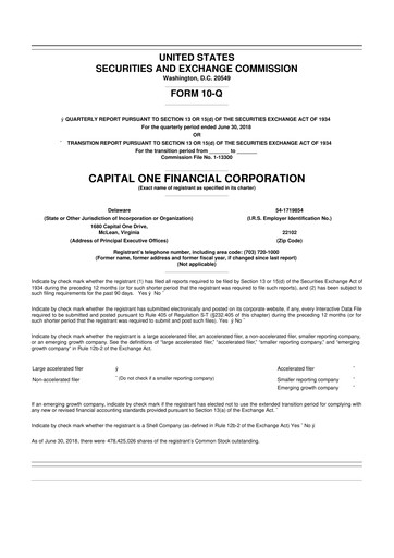 Vorschaubild Capital One 10-Q Quartalsbericht  