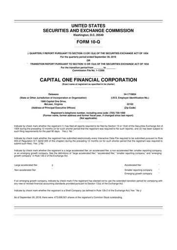 Vorschaubild Capital One 10-Q Quartalsbericht  