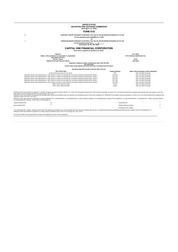 Thumbnail Capital One 10-Q Quarterly Report FY2023 