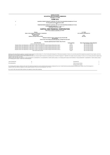 Thumbnail Capital One 10-Q Quarterly Report FY2024 