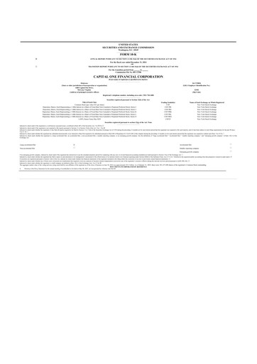 Miniature Capital One 10-K Rapport annuel 2024