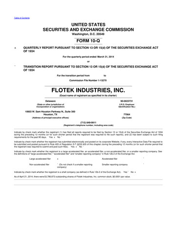 Thumbnail Flotek Industries 10-Q Quarterly Report FY2014 