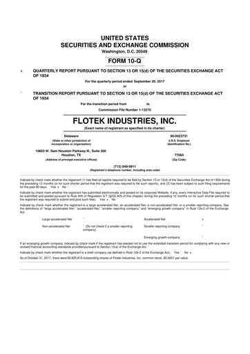 Thumbnail Flotek Industries 10-Q Quarterly Report FY2017 