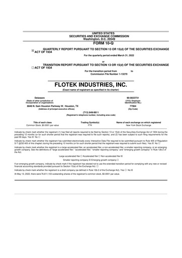 Thumbnail Flotek Industries 10-Q Quarterly Report FY2022 
