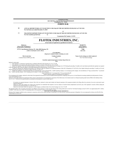 Thumbnail Flotek Industries 10-K Annual Report 2023