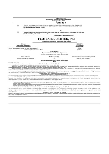 Thumbnail Flotek Industries 10-K Annual Report 2025