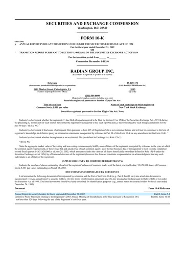 Thumbnail Radian Group
 10-K Annual Report 
