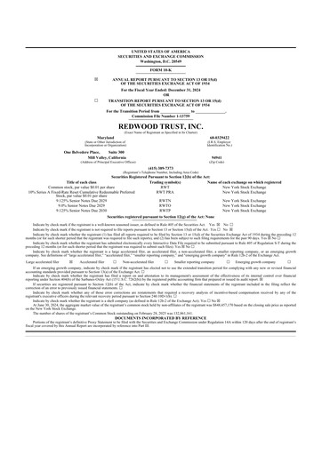 Thumbnail Redwood Trust 10-K Annual Report 2024