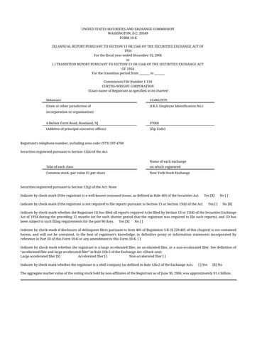 Thumbnail Curtiss-Wright
 10-K Annual Report 