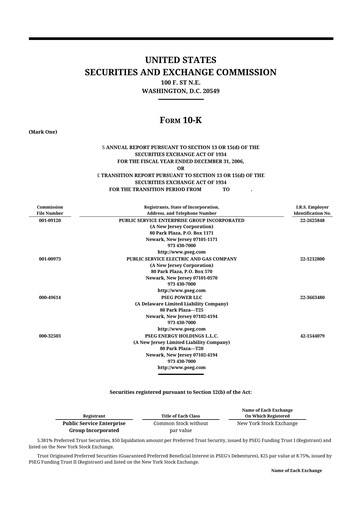 Thumbnail PSEG 10-K Annual Report 