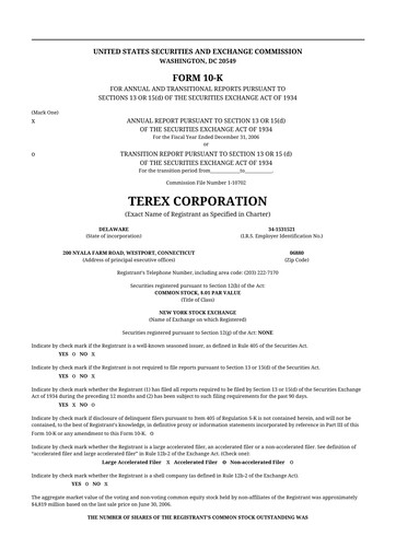 Thumbnail Terex
 10-K Annual Report 