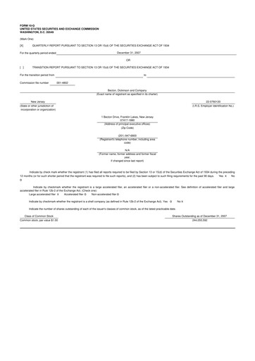 Thumbnail Becton Dickinson 10-Q Quarterly Report FY 