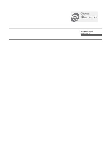Thumbnail Quest Diagnostics
 10-K Annual Report 