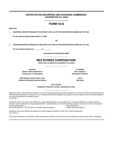 Thumbnail REX American Resources
 10-Q Quarterly Report FY 