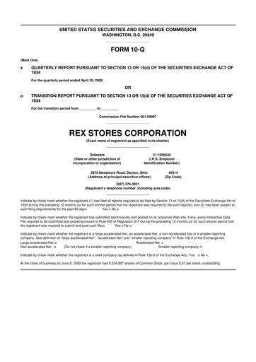 Thumbnail REX American Resources
 10-Q Quarterly Report FY 